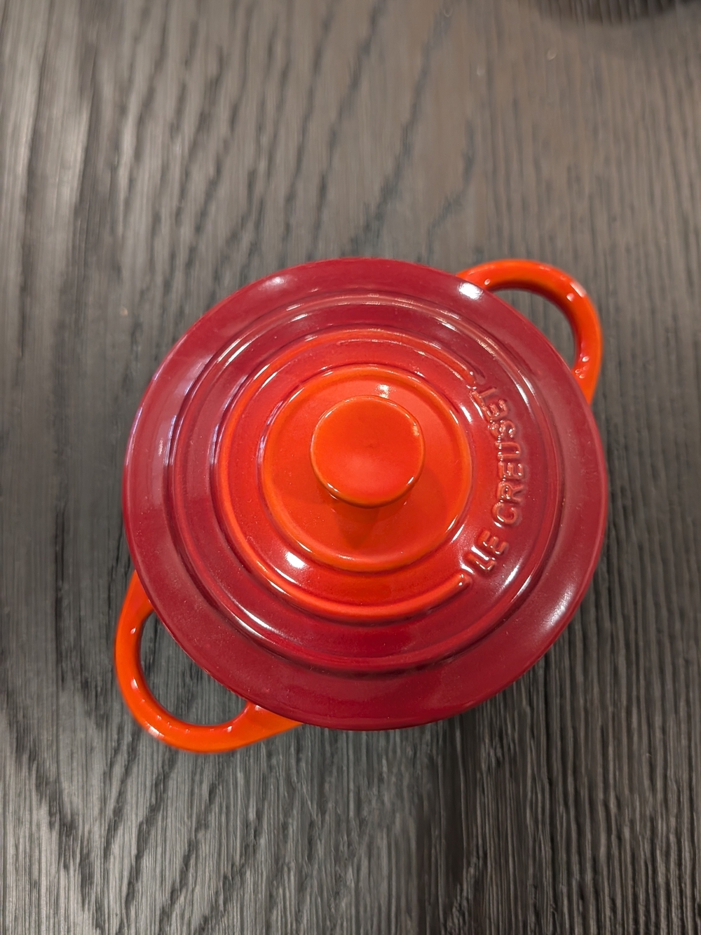 Le Creuset Round Mini Dutch Oven in Sunset Red